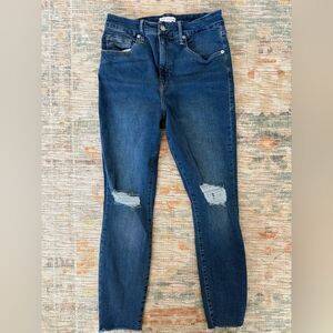 Good American GOOD WAIST CROP SKINNY JEANS GWCSPR067T Size 8/29 Inseam 26"